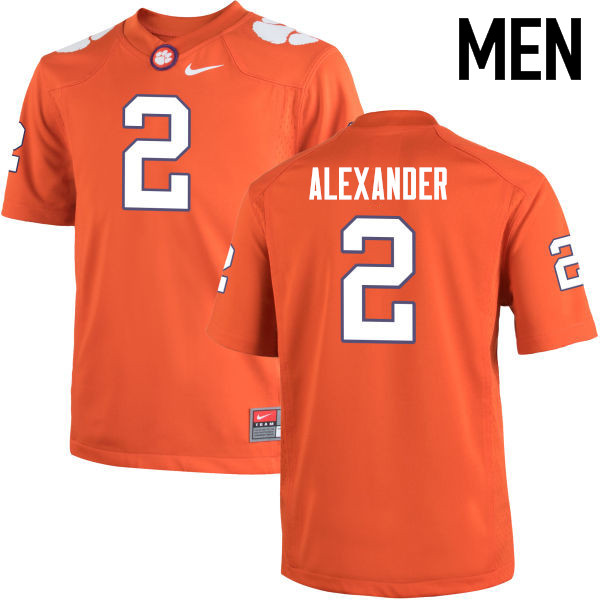 Men Clemson Tigers #2 Mackensie Alexander College Football Jerseys-Orange - Click Image to Close